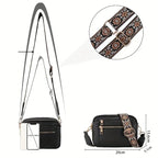 Sac Bandoulière Tendance Sangle Brodée  – NOÉMIE