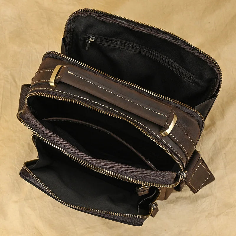 Sacoche Bandoulière en Cuir Vintage - GARRETT
