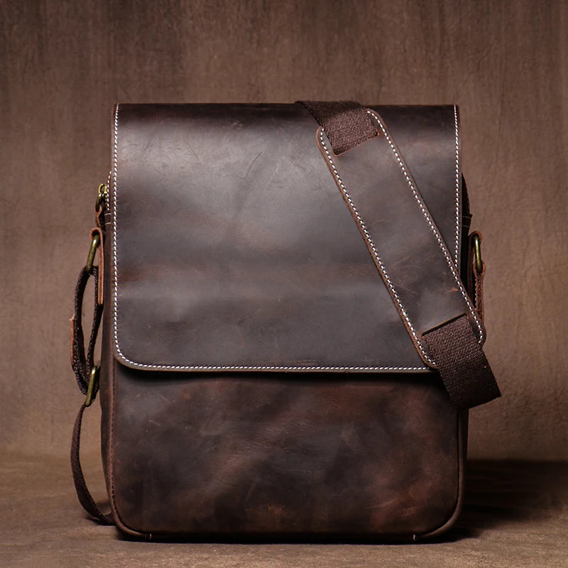 Sacoche Bandoulière Cuir Vintage – ALDRIC