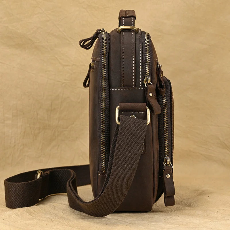 Sacoche Bandoulière en Cuir Vintage - GARRETT