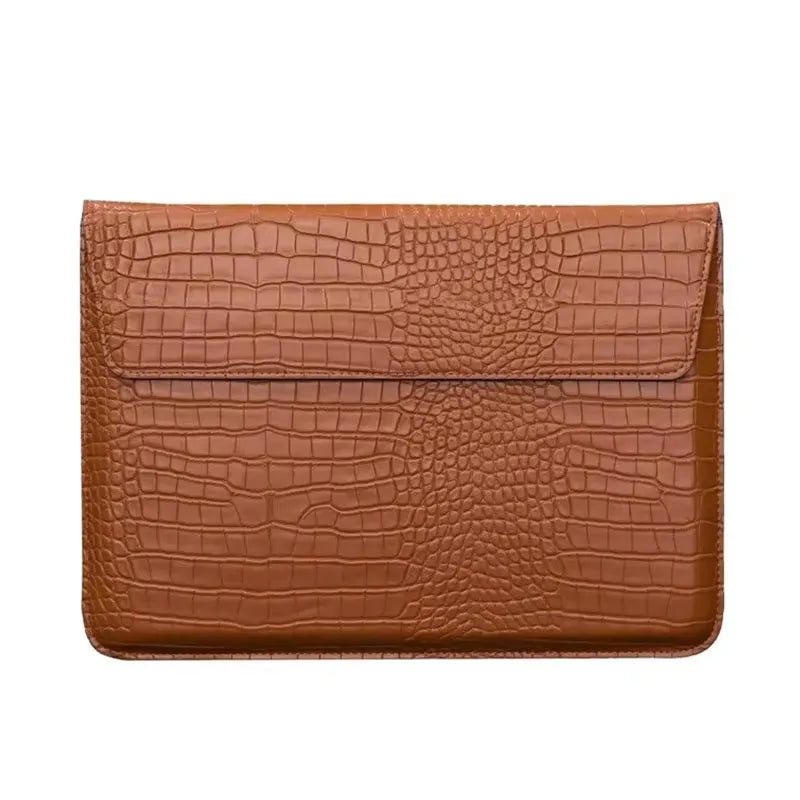 Sacoche Ordinateur Femme Cuir Motif Croco - ADÈLE