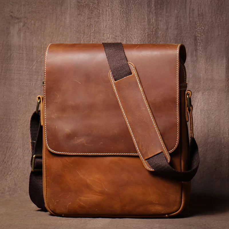 Sacoche Bandoulière Cuir Vintage – ALDRIC
